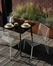 Set of 2 Garden Chairs CHIEVE Metal White_1049249