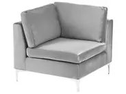 Modular Corner Sofa 4 Seater EVJA Velvet Grey Left Hand_788983