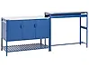 2 Piece Outdoor Kitchen Set with Bar Table MAENZA Blue Metal