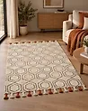 Alfombra HAJIPUR Beige 140 x 200 cm Algodón