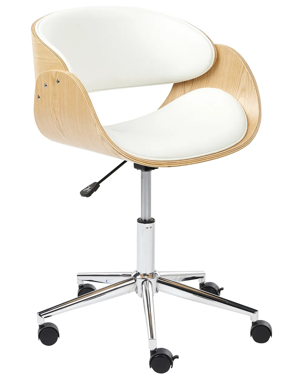 Desk Chair PALATKA Faux Leather White - Main Image