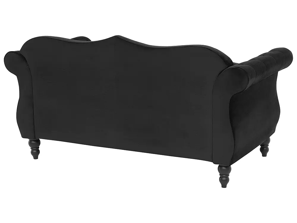 Sofa 2 personers SKIEN II Velour Sort_1161636