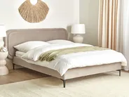 Bed Velvet SUZETTE 140 x 200 cm (EU Double) Beige_916050