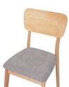 Lot de 2 chaises en bois clair et gris clair MINIER_926518