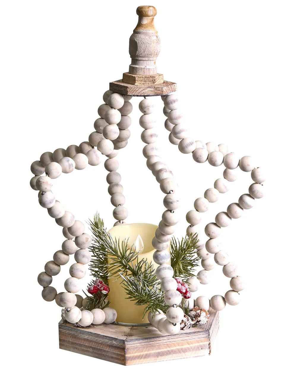Decorazione natalizia LED PATARI 42 cm Stella Marrone chiaro_1027968