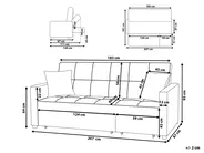Divano letto 3 posti GLOMMA Tessuto Nero_718184