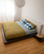 Bed with LED Boucle ZEN 180 x 200 cm (EU Super King) LED Dark Ash Wood_1034096