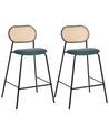 Set of 2 Bar Chairs ADAVER Black