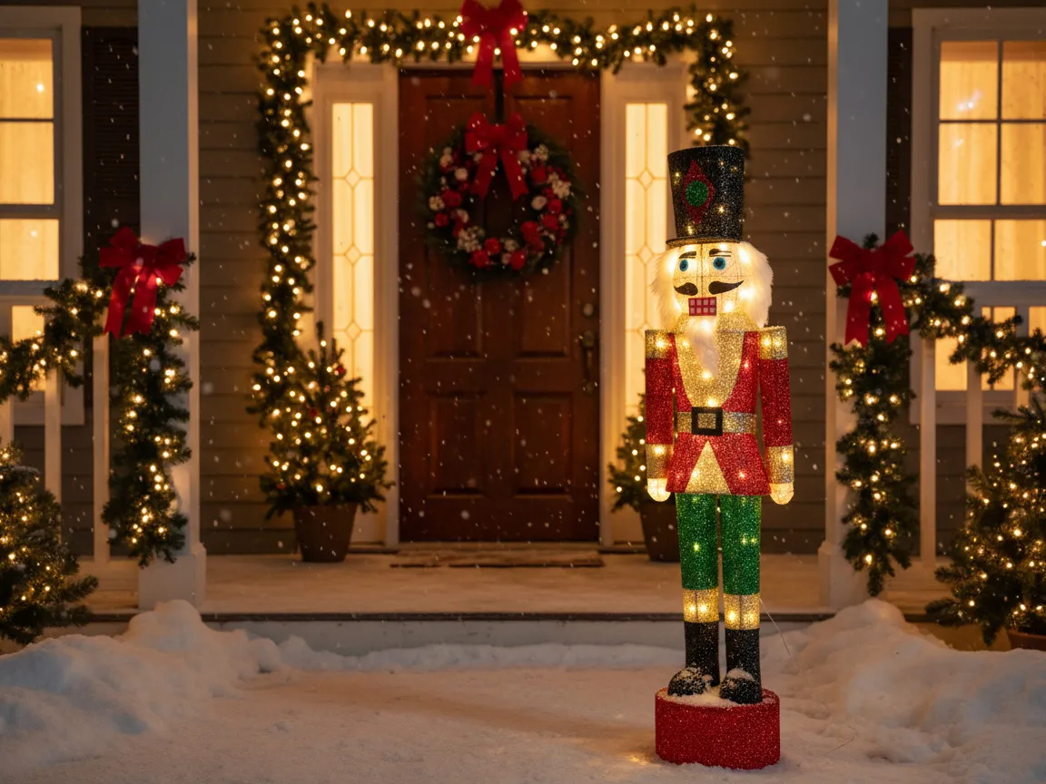 Outdoor Decoration LED HORNAVAN 120 cm Nutcracker Multicolour_1018884