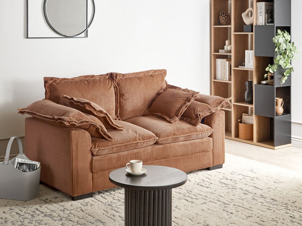 Sofa 2 Seater TIRRO Corduroy Brown