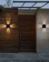 Set of 2 Outdoor LED Wall Lights Black MAURICE_917130