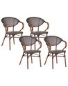 Set of 4 Garden Chairs CASPRI II Metal Grey
