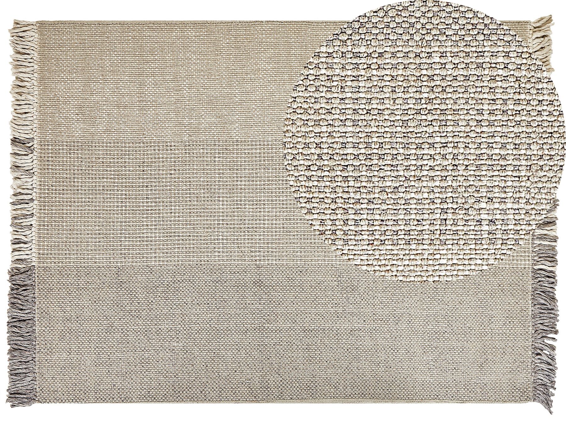 Vlněný koberec 160 x 230 cm šedý TEKELER_847395