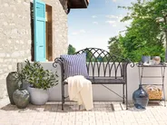 Garden Bench MILAZZO 130 cm Metal Black_825341