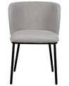 Conjunto de 2 sillas de comedor de bouclé gris MINA_884669