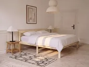 Bed Pine Wood MADONE 140 x 200 cm (EU Double) Light Brown_1131073