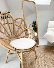 Standing Mirror MALANGE 150 cm Rattan Natural_1005223