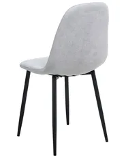 Set of 4 Dining Chairs CRANDALL Fabric Light Grey_999589