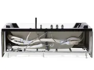Corner Hot Tub with LED SAMANA 1740 x 790 mm Black_680967
