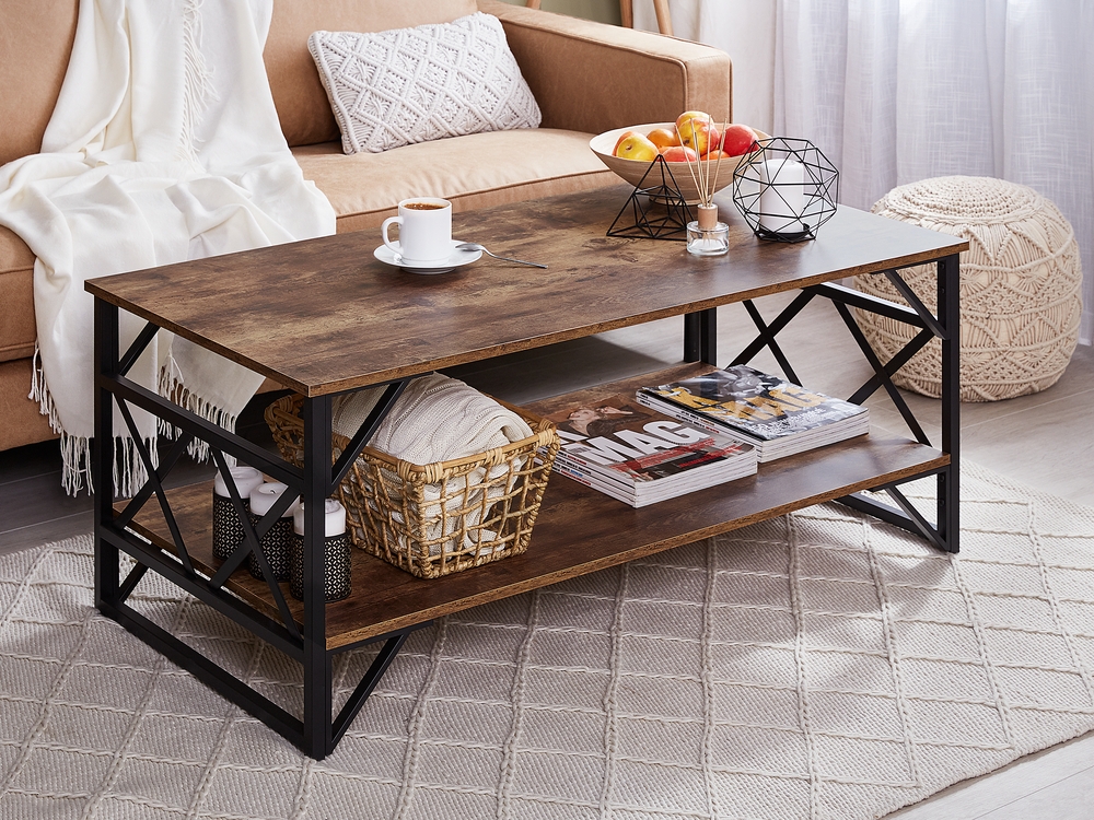 Dark wood coffee table sale