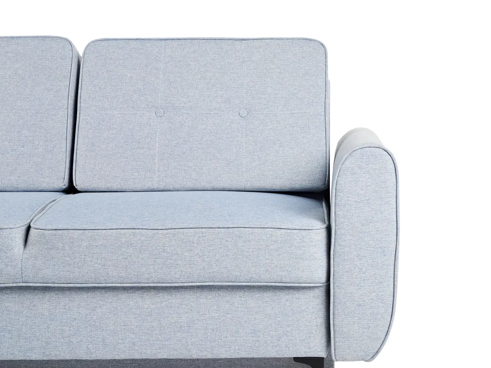 Corner Sofa Bed 3 Seater SIMRIS with Storage Fabric Light Blue Right Hand_950979