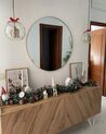 Pre-Lit Snowy Christmas Garland 180 cm Green PAIMIO_896933