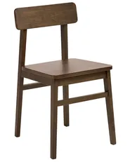 Set of 2 Dining Chairs GORRE Wood Dark Brown_1031558
