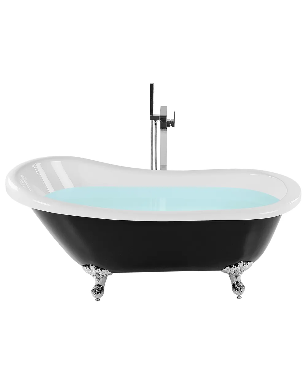 Freestanding Bathtub CAYMAN 1700 x 760 mm Black/ White