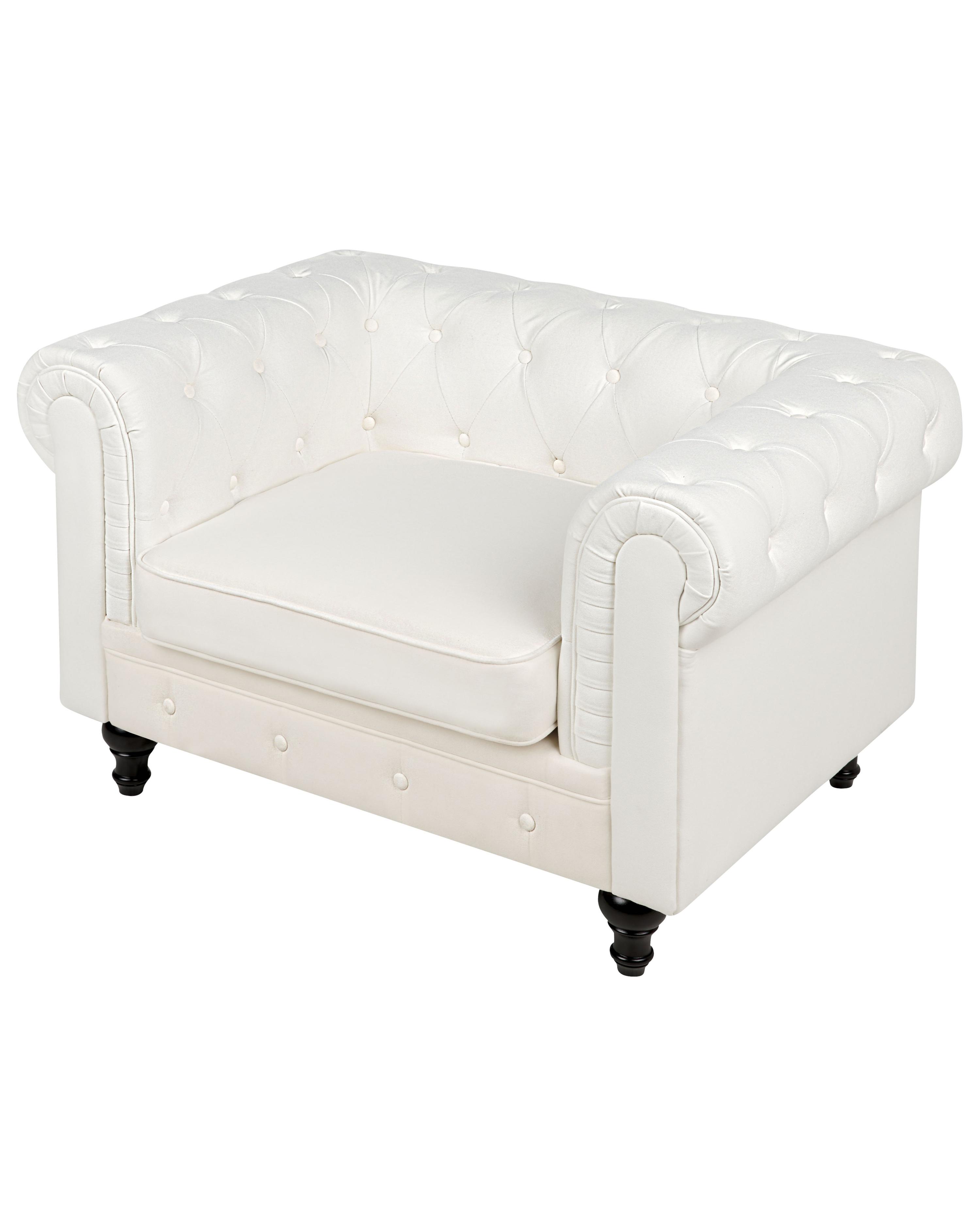 Fabric Armchair Off-White CHESTERFIELD_912067