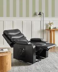 Sedia reclinabile elettrica ETER Pelle sintetica Nero_1003051