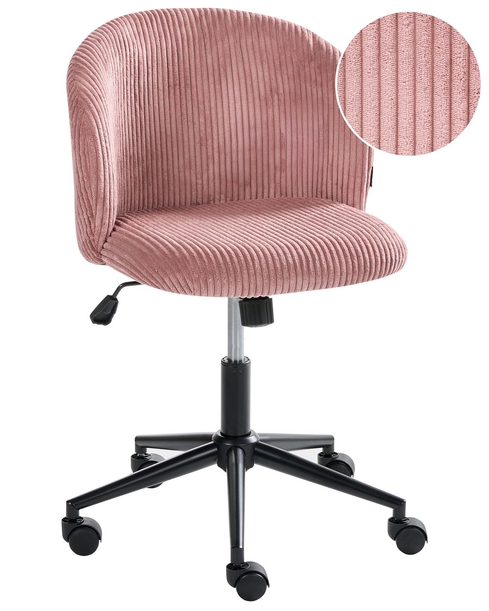 Office Chair MILES Corduroy Pink