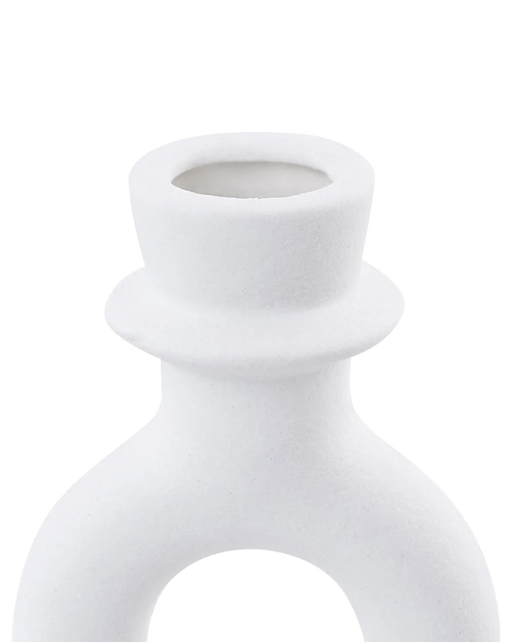 Świecznik SPARTA 17 cm Ceramika Złamana biel_846179