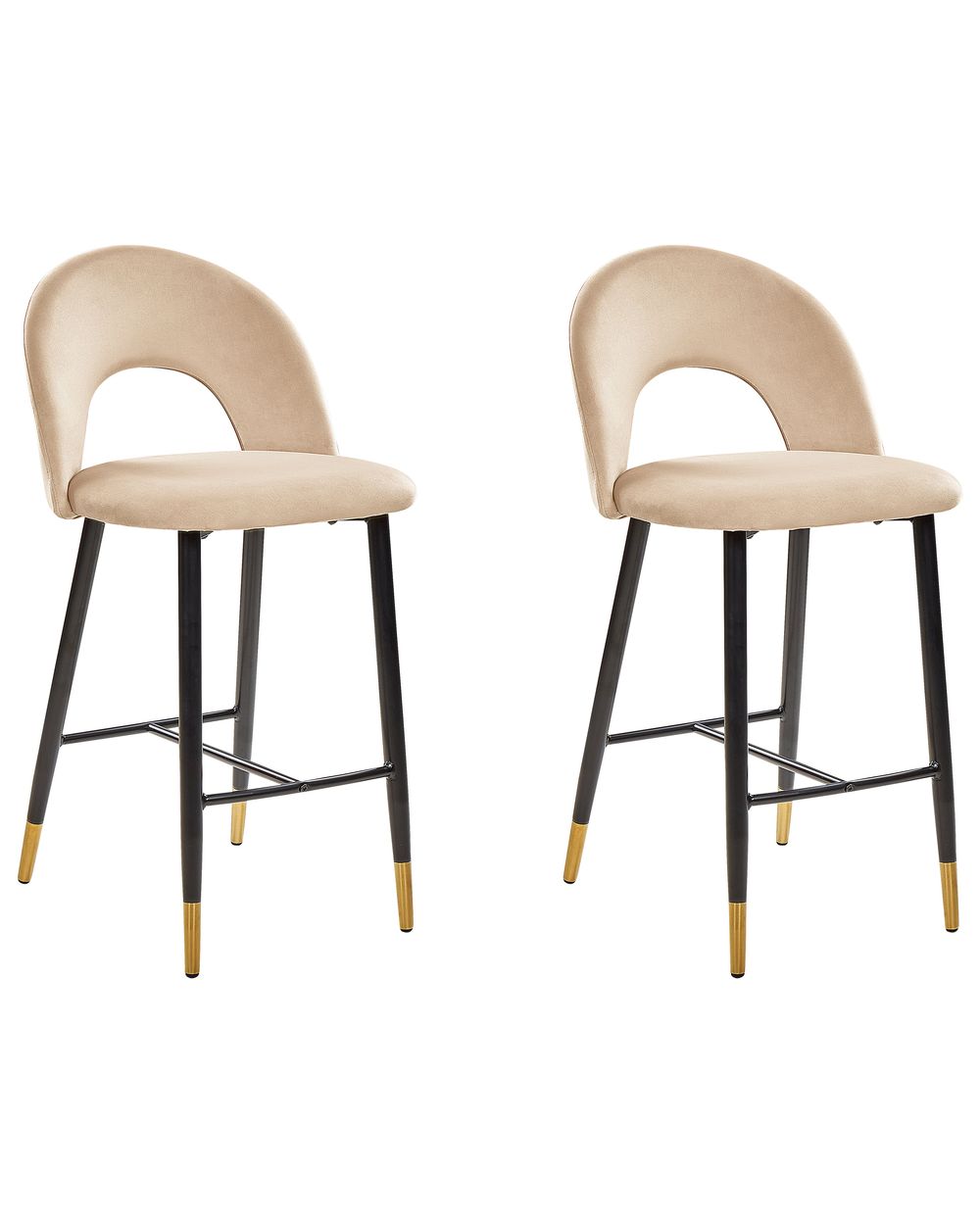 Beige velvet bar stools online