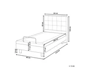 Adjustable Bed Boucle DUKE 80 x 200 cm (EU Small Single) Off-White_1011398