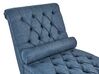 Chaise longue en tissu bleu MURET_728027