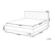 Bett mit Lattenrost Stoff POITIERS 140 x 200 cm Hellgrau_793306