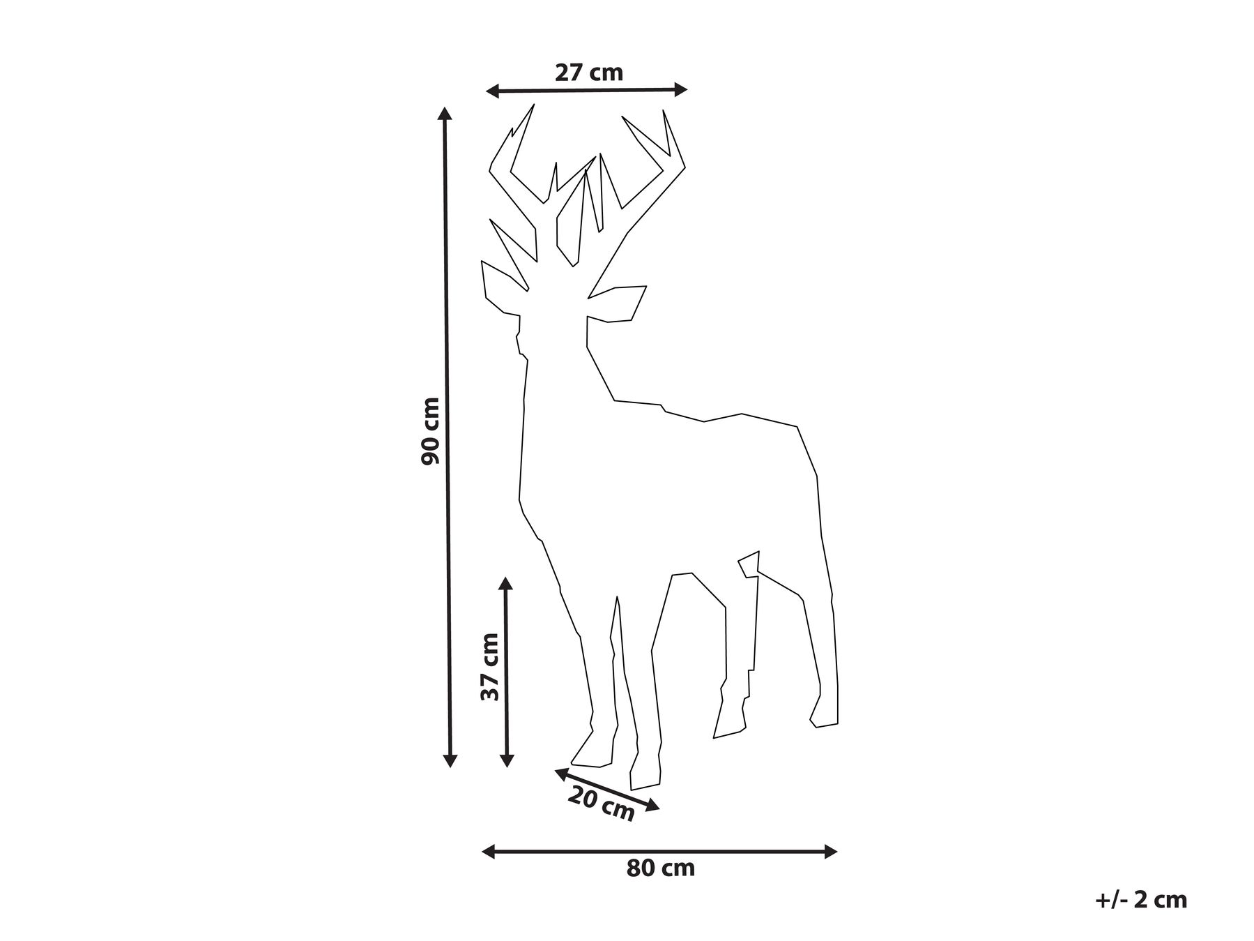 Outdoor Smart LED Decoration with App Reindeer 90 cm Multicolour POLARIS_887168 Outdoor Smart LED Decoration with App Reindeer 90 cm Multicolour POLARIS_887168