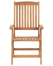 Set of 2 Garden Chairs with Cushions JAVA Acacia Wood Blue_788390