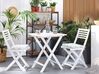 Acacia Wood Garden Bistro Set with Mint Green Cushions White FIJI_764347