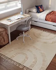 Kids Rug NAKO  Beige 140 x 200 cm Cotton_1135352