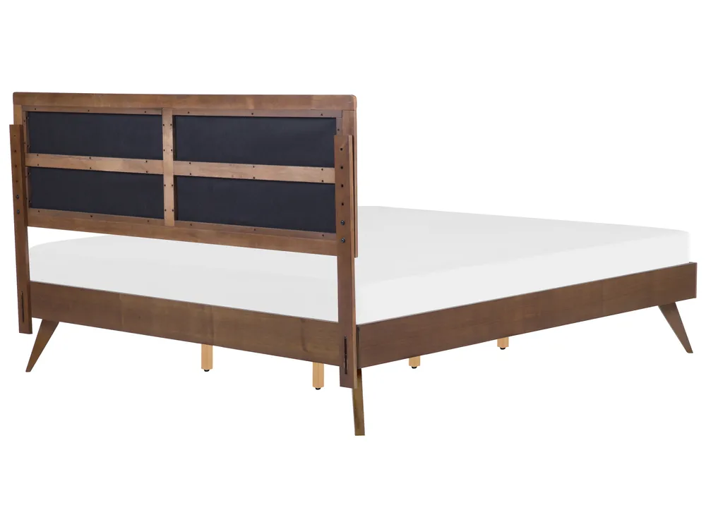 Bed POISSY 180 x 200 cm (EU Super King) Dark Ash Wood_739369