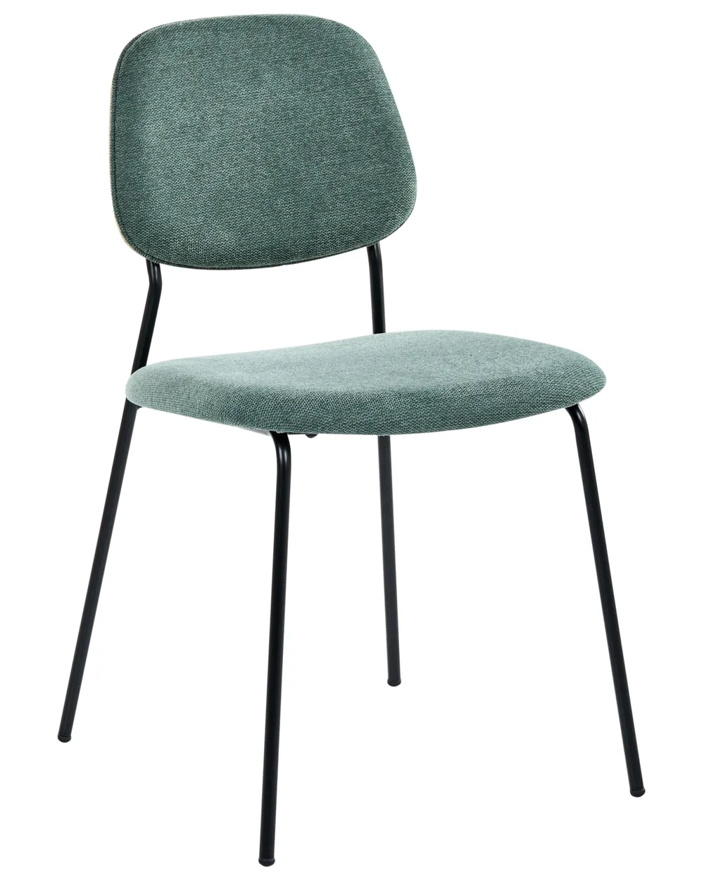 Set of 4 Dining Chairs RILEY Fabric Green_1042190
