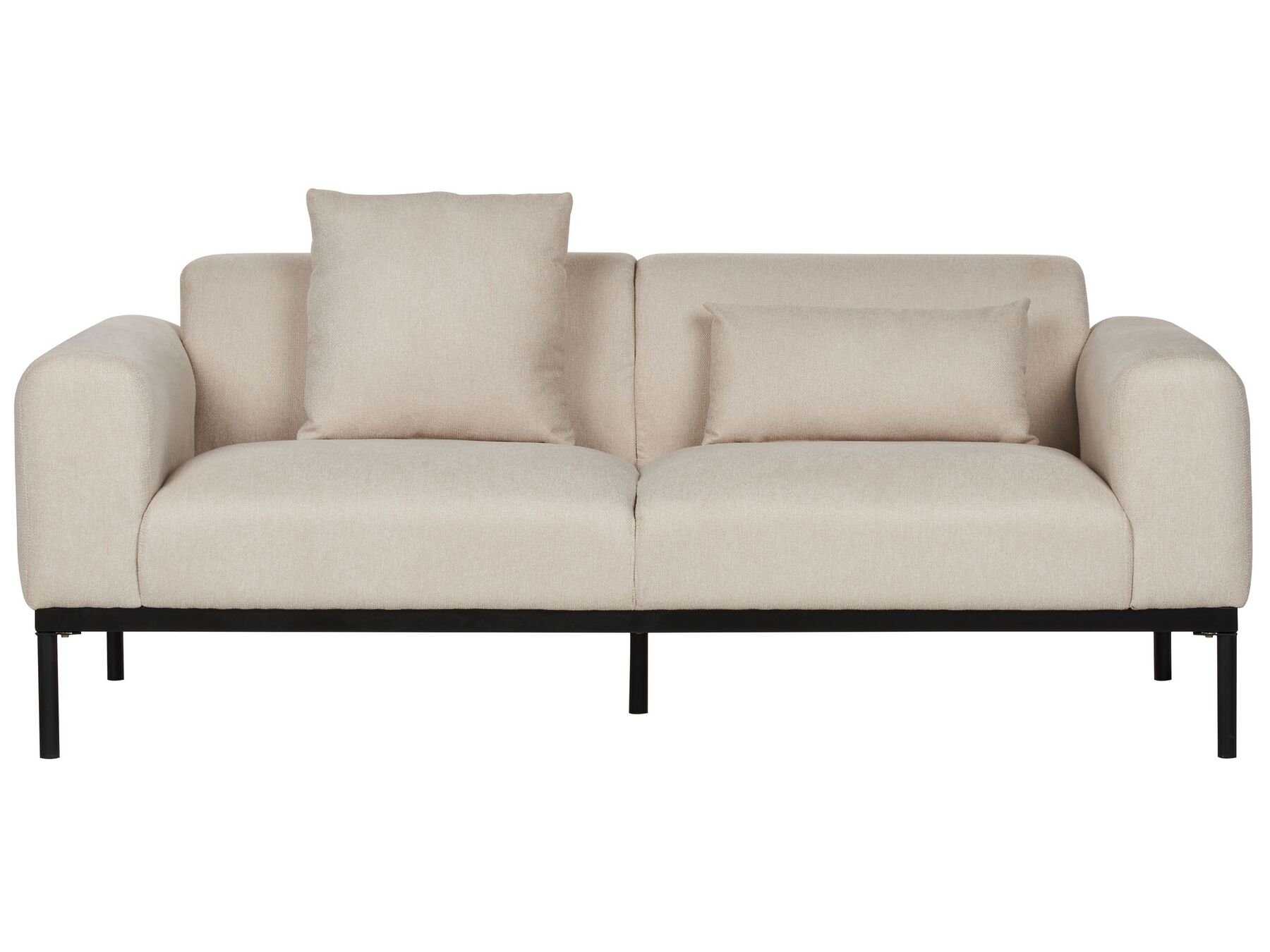 2-Sitzer Sofa Leinenoptik hellbeige MALMOS_930883