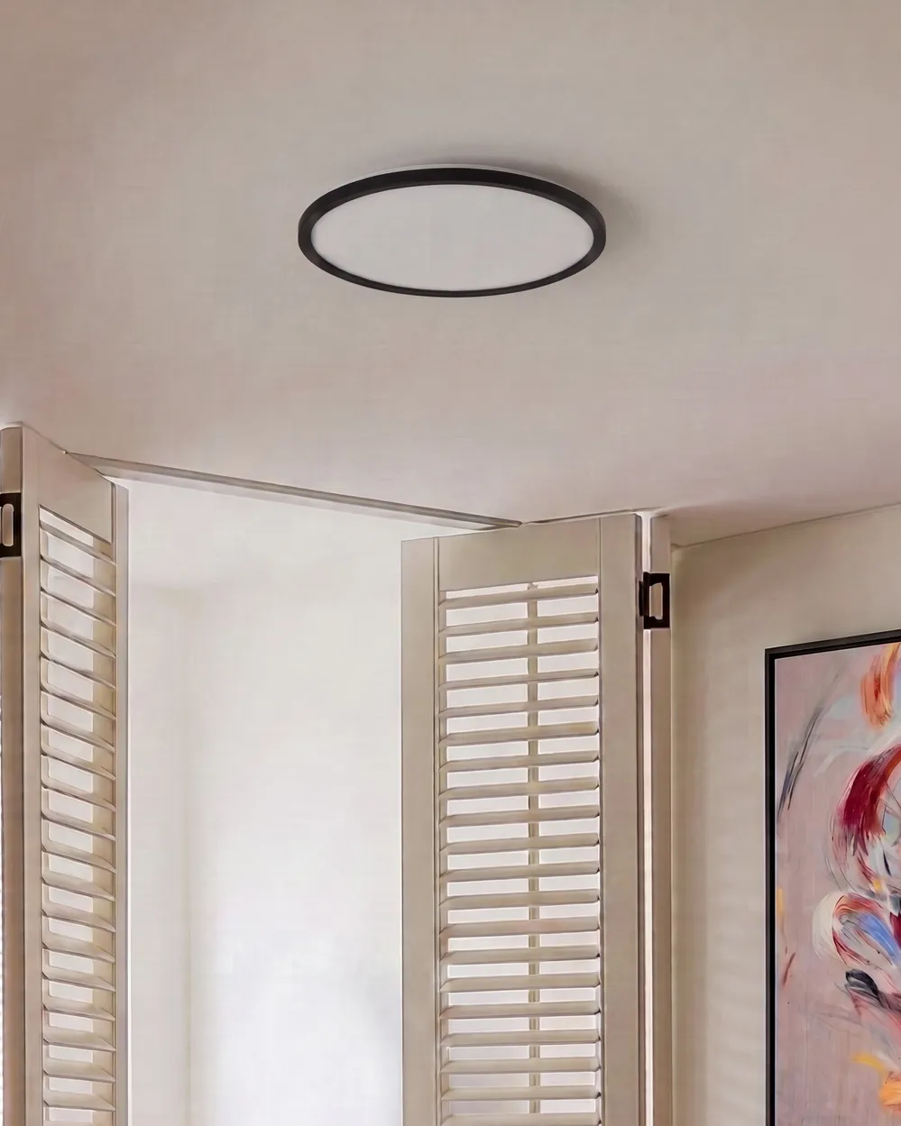 LED Ceiling Lamp VELORA with Remote with Dimmer Black_1125310