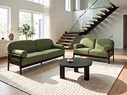 Sofa dla 2 osób PILARNE Zielony_1159641
