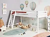 Mid Sleeper Bed Pine Wood ASCOUX 90 x 200 cm (EU Single) White
