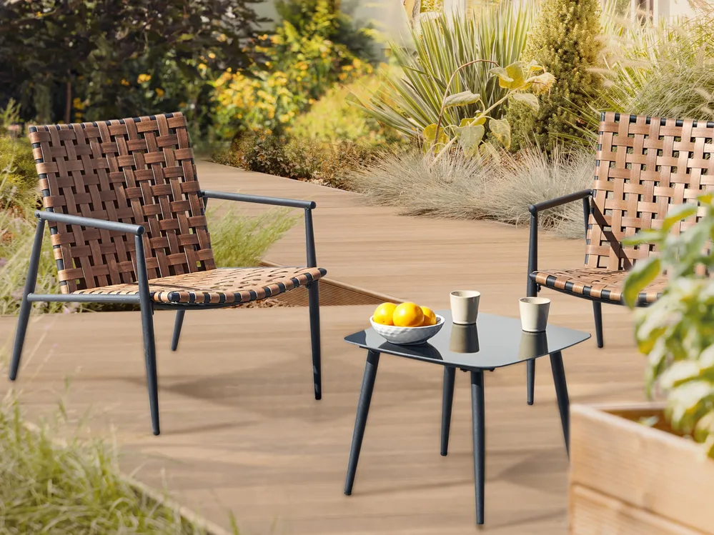 Set bistrot ZIRIA Rattan sintetico (PE) Marrone_944215