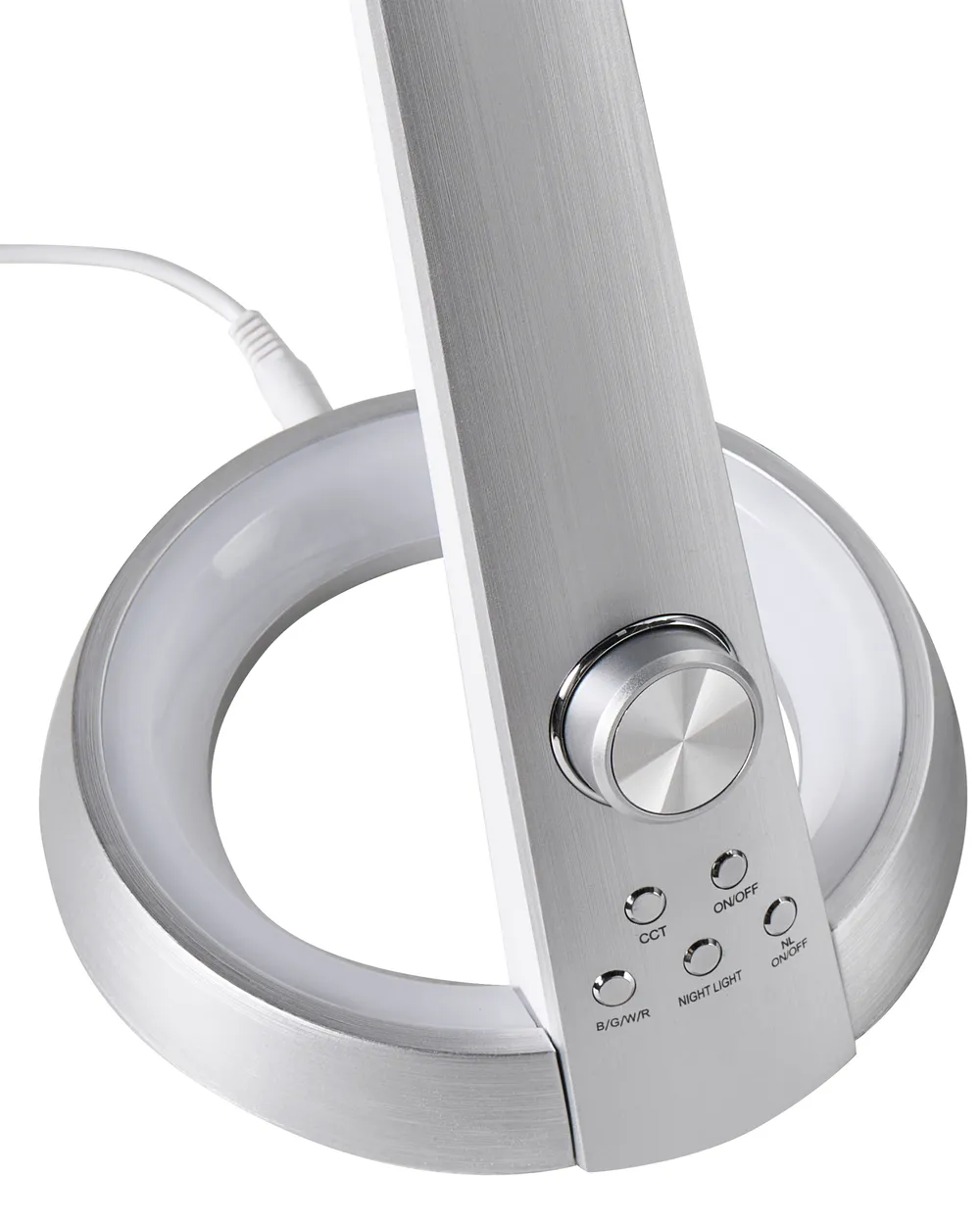 Lampada Da Tavolo A LED Eaxus Wireless – Luce Diurna, Argento, 12 LED, A Batteria