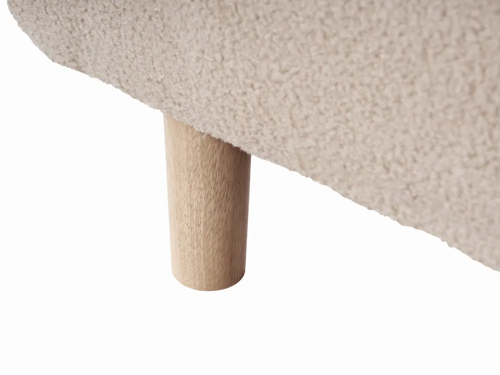 Divano letto 2 posti RISOR Bouclé Beige_1053621