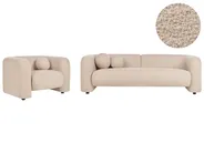 Set da salotto 4 posti LEIREN Bouclé Beige_920725